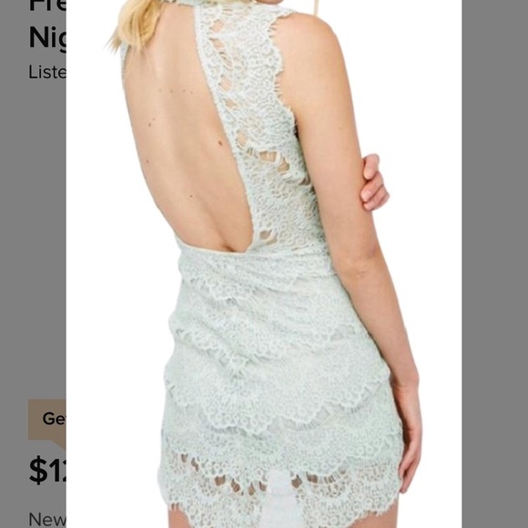 Free People Seafoam Lace Eyelash Dress - Picture 4 of 8